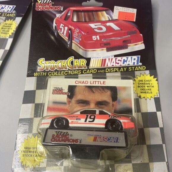 Lot of 3 Racing Champions Stock Cars 1:64 Nascar Collectors Card & Display Stand - Picture 3 of 4